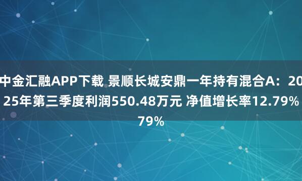 中金汇融APP下载 景顺长城安鼎一年持有混合A：2025年第三季度利润550.48万元 净值增长率12.79%